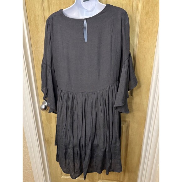 Umgee Black Flowy Embroidered Dress Medium Boho Festival size M - Picture 4 of 9